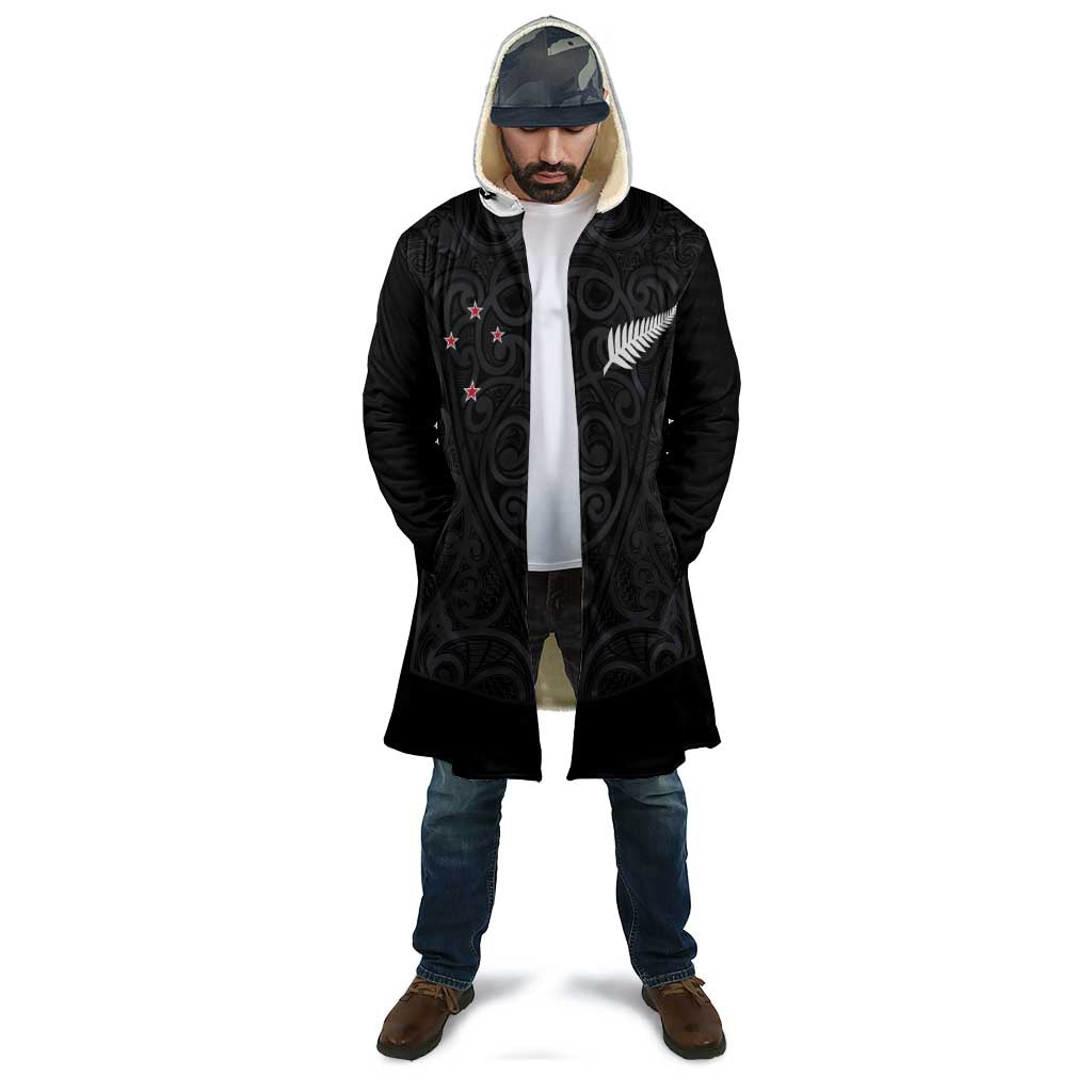 Custom Aotearoa Rugby Cloak Fern Blacks-Traditional Maori Motifs Design