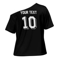 Custom Aotearoa Rugby Cross Shoulder Shirt Fern Blacks-Traditional Maori Motifs Design