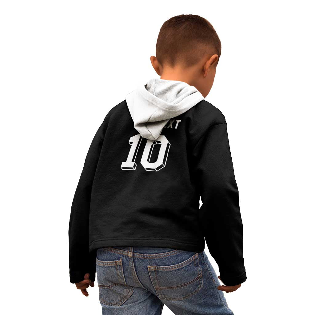 Custom Aotearoa Rugby Kid Hoodie Fern Blacks-Traditional Maori Motifs Design