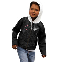 Custom Aotearoa Rugby Kid Hoodie Fern Blacks-Traditional Maori Motifs Design