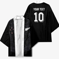 Custom Aotearoa Rugby Kimono Fern Blacks-Traditional Maori Motifs Design