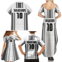 Fiji Rugby Warriors Family Matching Summer Maxi Dress and Hawaiian Shirt Masi Tribal Pattern Go Champion 2024 LT03 - Polynesian Pride