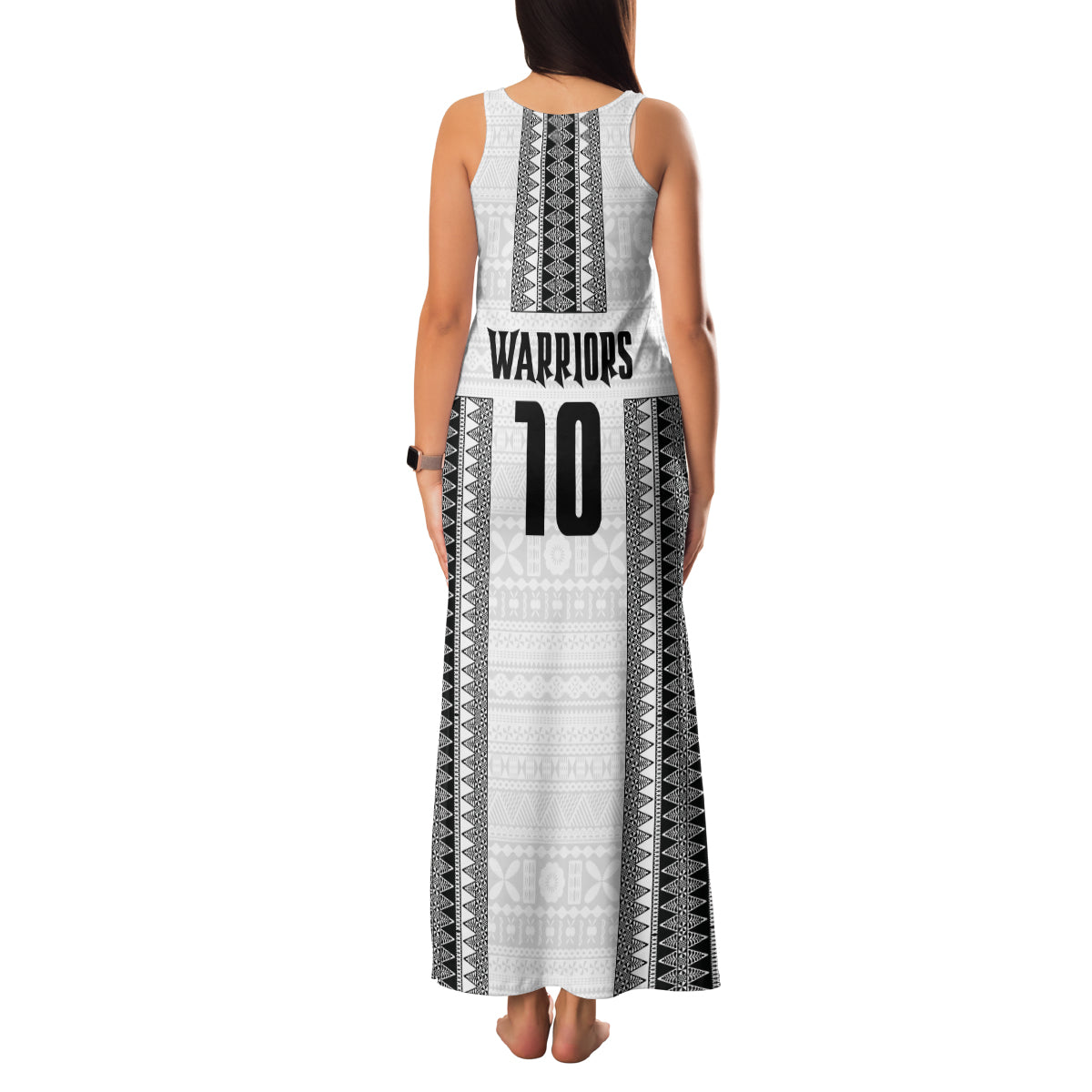 Fiji Rugby Warriors Family Matching Tank Maxi Dress and Hawaiian Shirt Masi Tribal Pattern Go Champion 2024 LT03 - Polynesian Pride