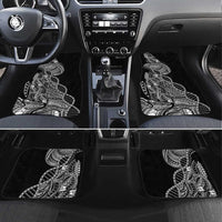 Samoan DNA Art Tattoo Car Mats Polynesian Pattern Black Color