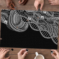 Samoan DNA Art Tattoo Puzzle Polynesian Pattern Black Color