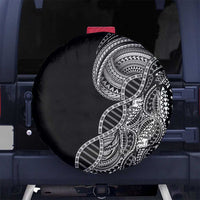 Samoan DNA Art Tattoo Spare Tire Cover Polynesian Pattern Black Color LT03 No hole Black - Polynesian Pride
