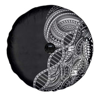 Samoan DNA Art Tattoo Spare Tire Cover Polynesian Pattern Black Color LT03 - Polynesian Pride