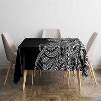 Samoan DNA Art Tattoo Tablecloth Polynesian Pattern Black Color