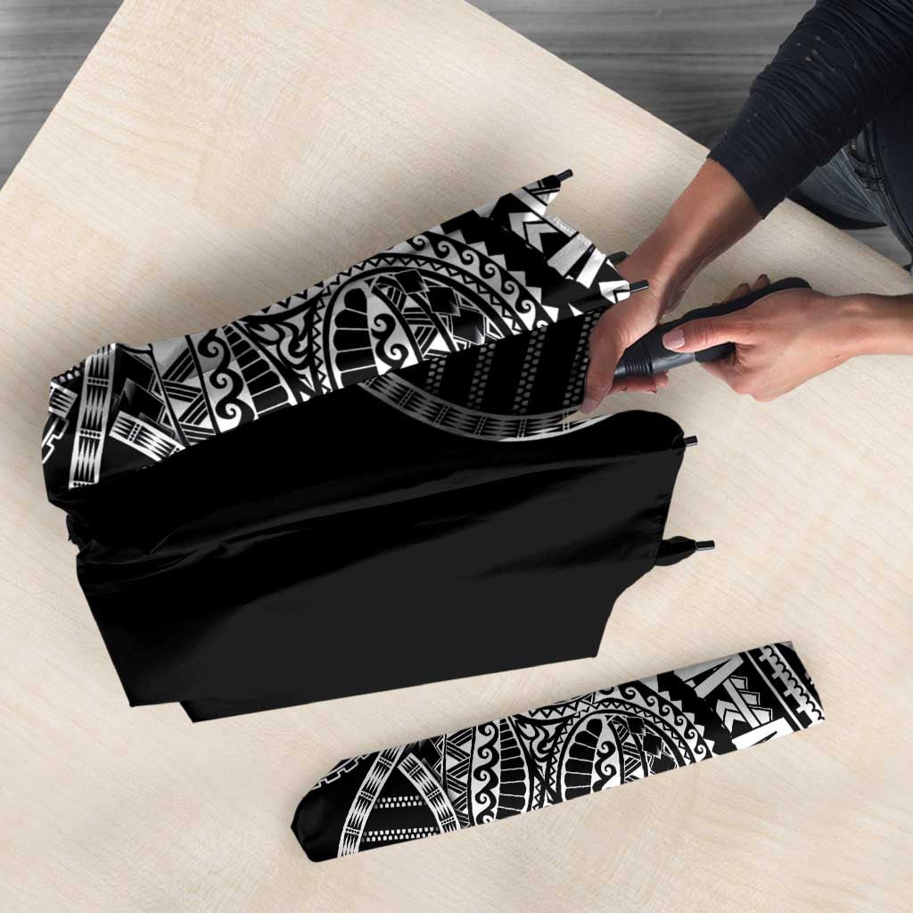 Samoan DNA Art Tattoo Umbrella Polynesian Pattern Black Color