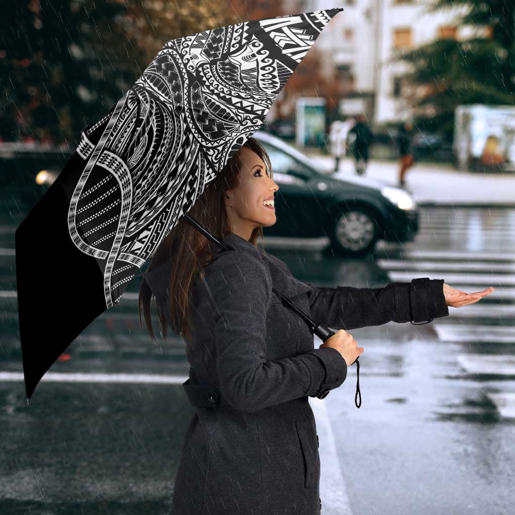 Samoan DNA Art Tattoo Umbrella Polynesian Pattern Black Color