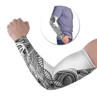Samoan DNA Art Tattoo Arm Sleeves Polynesian Pattern White Color