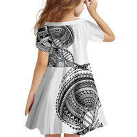 Samoan DNA Art Tattoo Family Matching Tank Maxi Dress and Hawaiian Shirt Polynesian Pattern White Color LT03 - Polynesian Pride
