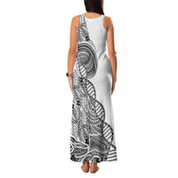 Samoan DNA Art Tattoo Family Matching Tank Maxi Dress and Hawaiian Shirt Polynesian Pattern White Color LT03 - Polynesian Pride