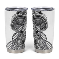 Samoan DNA Art Tattoo Tumbler Cup Polynesian Pattern White Color LT03 White - Polynesian Pride