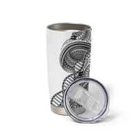 Samoan DNA Art Tattoo Tumbler Cup Polynesian Pattern White Color LT03 - Polynesian Pride
