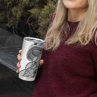 Samoan DNA Art Tattoo Tumbler Cup Polynesian Pattern White Color LT03 - Polynesian Pride