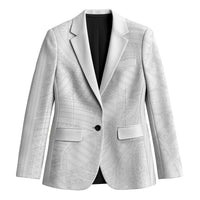 Samoan DNA Art Tattoo Blazer Polynesian Pattern All White
