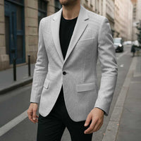 Samoan DNA Art Tattoo Blazer Polynesian Pattern All White