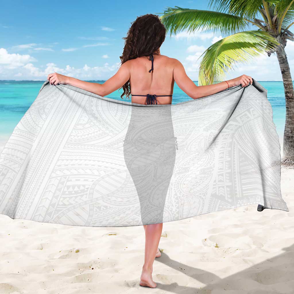 Samoan DNA Art Tattoo Sarong Polynesian Pattern All White