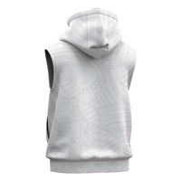 Samoan DNA Art Tattoo Sleeveless Zip Hoodie Polynesian Pattern All White LT03 - Polynesian Pride