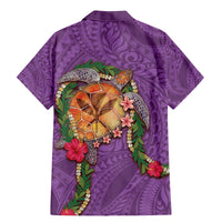 Hawaii Pikake and Maile Lei Family Matching Mermaid Dress and Hawaiian Shirt Honu Polynesian Pattern Pink Color LT03 - Polynesian Pride