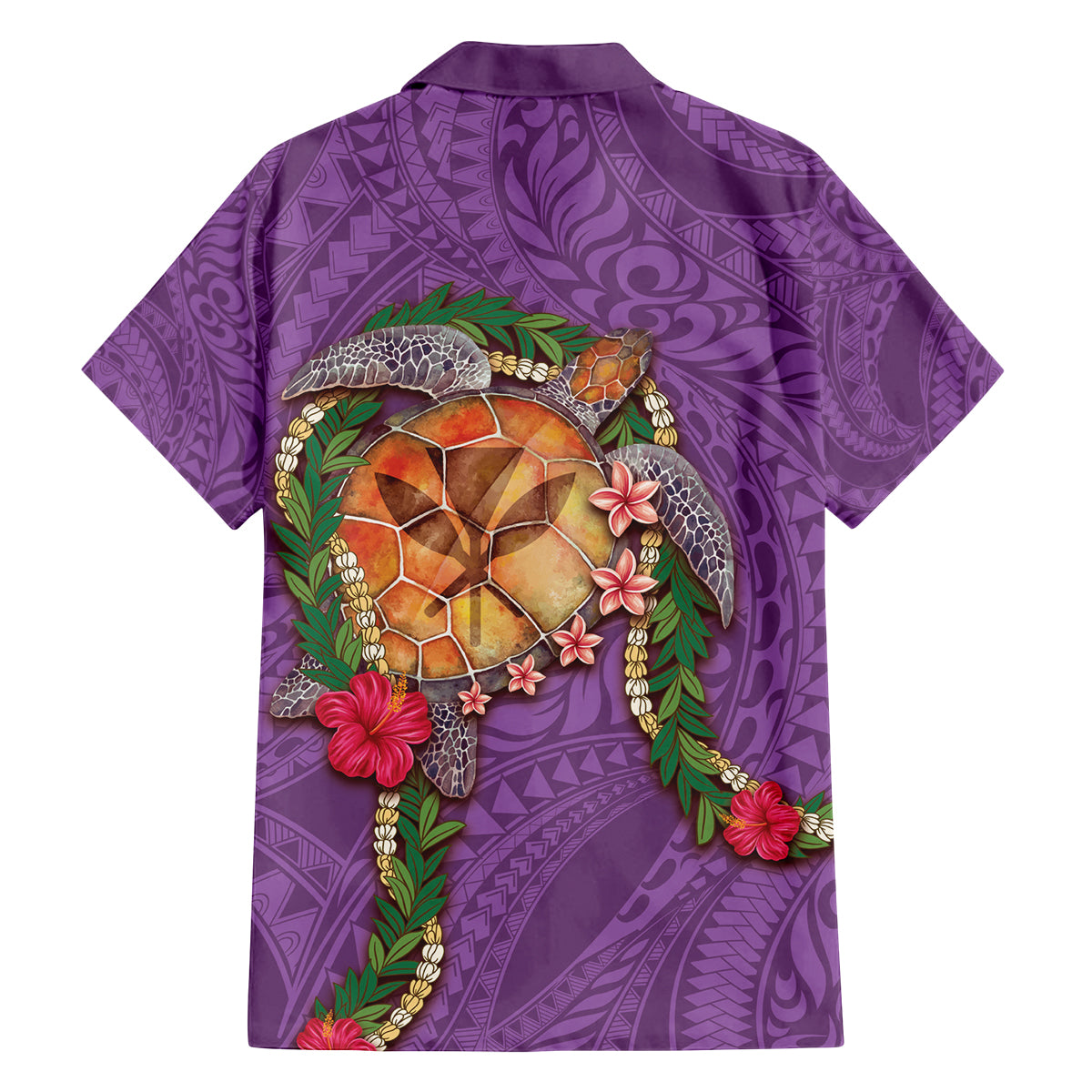 Hawaii Pikake and Maile Lei Family Matching Puletasi and Hawaiian Shirt Honu Polynesian Pattern Pink Color LT03 - Polynesian Pride