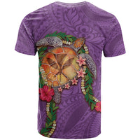 Hawaii Pikake and Maile Lei T Shirt Honu Polynesian Pattern Pink Color LT03 - Polynesian Pride