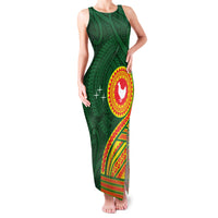 Manu'a Cession Day Family Matching Tank Maxi Dress and Hawaiian Shirt Polynesian Pattern