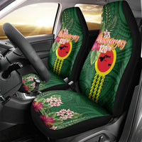 Manu'a Cession Day 120th Anniversary Car Seat Cover Polynesian Pattern and Hibiscus Flower