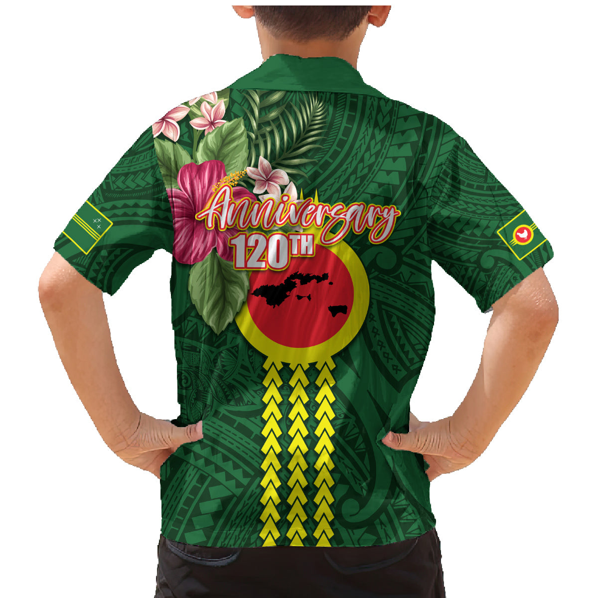 Manu'a Cession Day 120th Anniversary Family Matching Mermaid Dress and Hawaiian Shirt Polynesian Pattern and Hibiscus Flower LT03 - Polynesian Pride