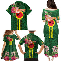 Manu'a Cession Day 120th Anniversary Family Matching Puletasi and Hawaiian Shirt Polynesian Pattern and Hibiscus Flower LT03 - Polynesian Pride