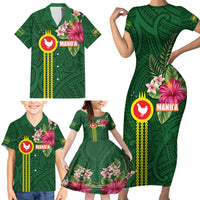 Manu'a Cession Day 120th Anniversary Family Matching Short Sleeve Bodycon Dress and Hawaiian Shirt Polynesian Pattern and Hibiscus Flower LT03 - Polynesian Pride