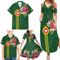 Manu'a Cession Day 120th Anniversary Family Matching Summer Maxi Dress and Hawaiian Shirt Polynesian Pattern and Hibiscus Flower LT03 - Polynesian Pride