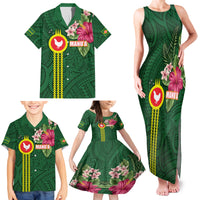 Manu'a Cession Day 120th Anniversary Family Matching Tank Maxi Dress and Hawaiian Shirt Polynesian Pattern and Hibiscus Flower LT03 - Polynesian Pride