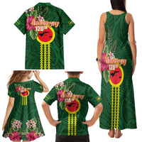 Manu'a Cession Day 120th Anniversary Family Matching Tank Maxi Dress and Hawaiian Shirt Polynesian Pattern and Hibiscus Flower LT03 - Polynesian Pride