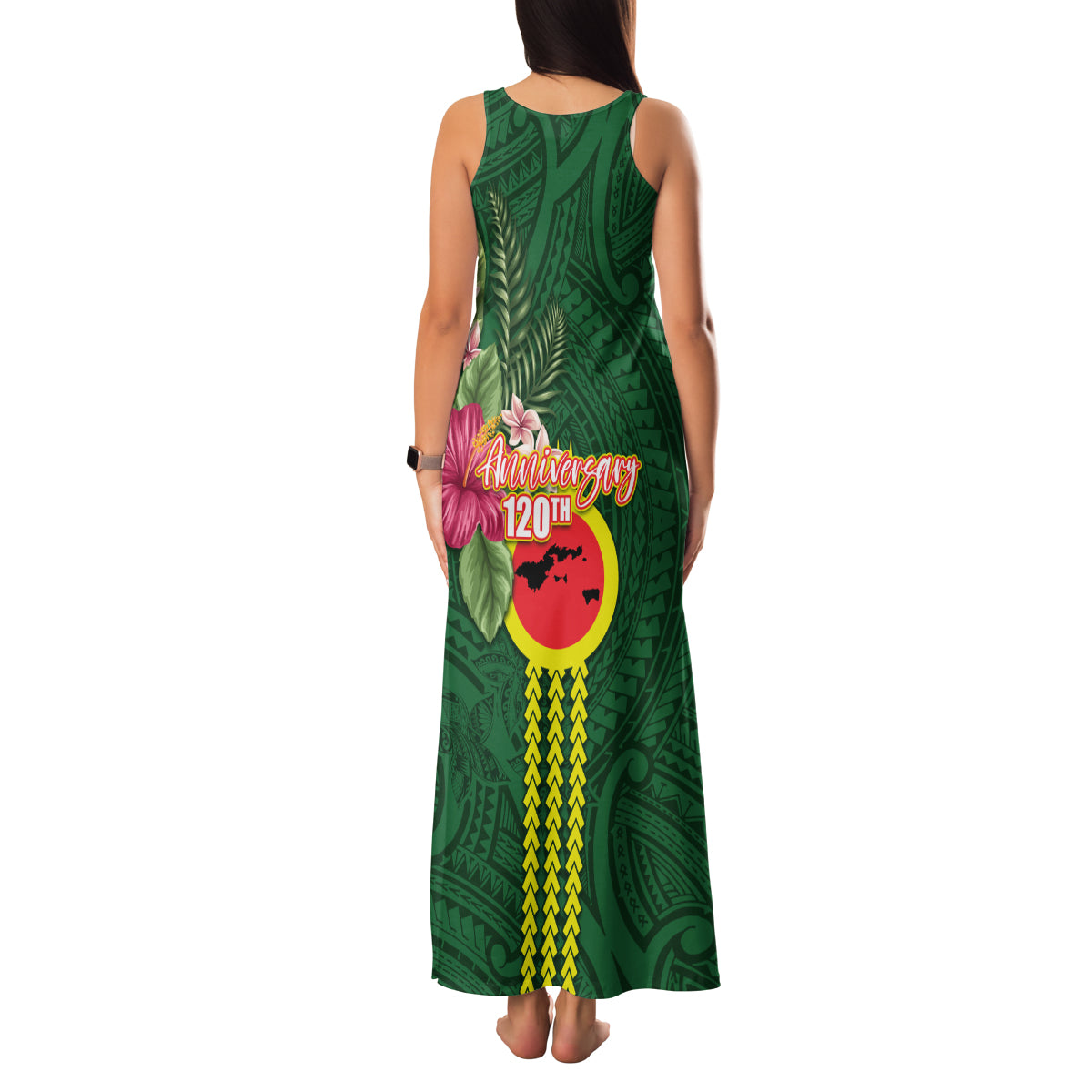 Manu'a Cession Day 120th Anniversary Family Matching Tank Maxi Dress and Hawaiian Shirt Polynesian Pattern and Hibiscus Flower LT03 - Polynesian Pride