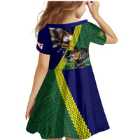 Manu'a Island and American Samoa Family Matching Mermaid Dress and Hawaiian Shirt Rooster and Eagle Mascot LT03 - Polynesian Pride