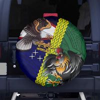 Manu'a Island and American Samoa Spare Tire Cover Rooster and Eagle Mascot LT03 - Polynesian Pride