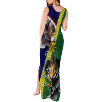 Manu'a Island and American Samoa Tank Maxi Dress Rooster and Eagle Mascot LT03 - Polynesian Pride