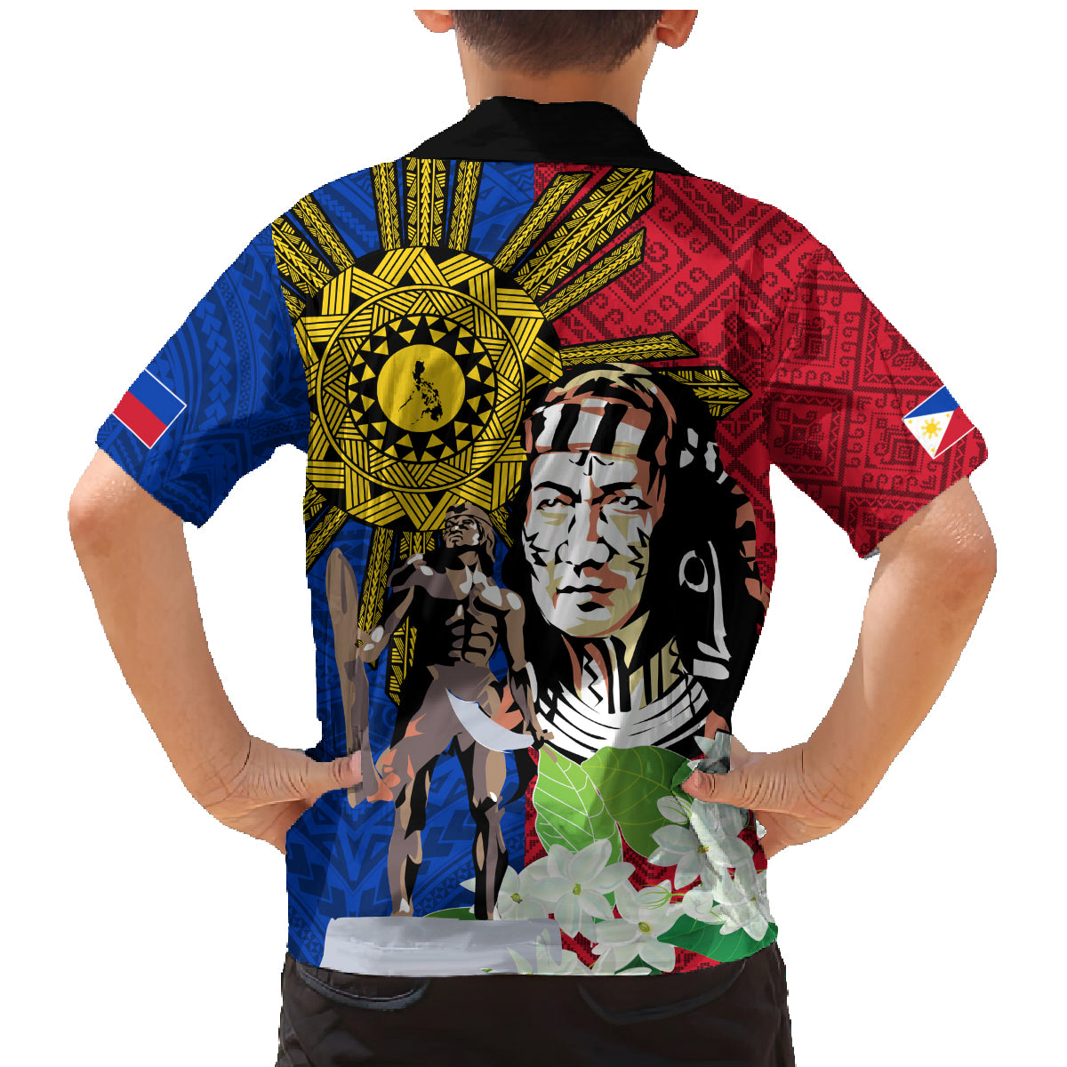 Philippines Lapu-Lapu Family Matching Mermaid Dress and Hawaiian Shirt Filipino Sun Tattoo With Yakan Pattern LT03 - Polynesian Pride