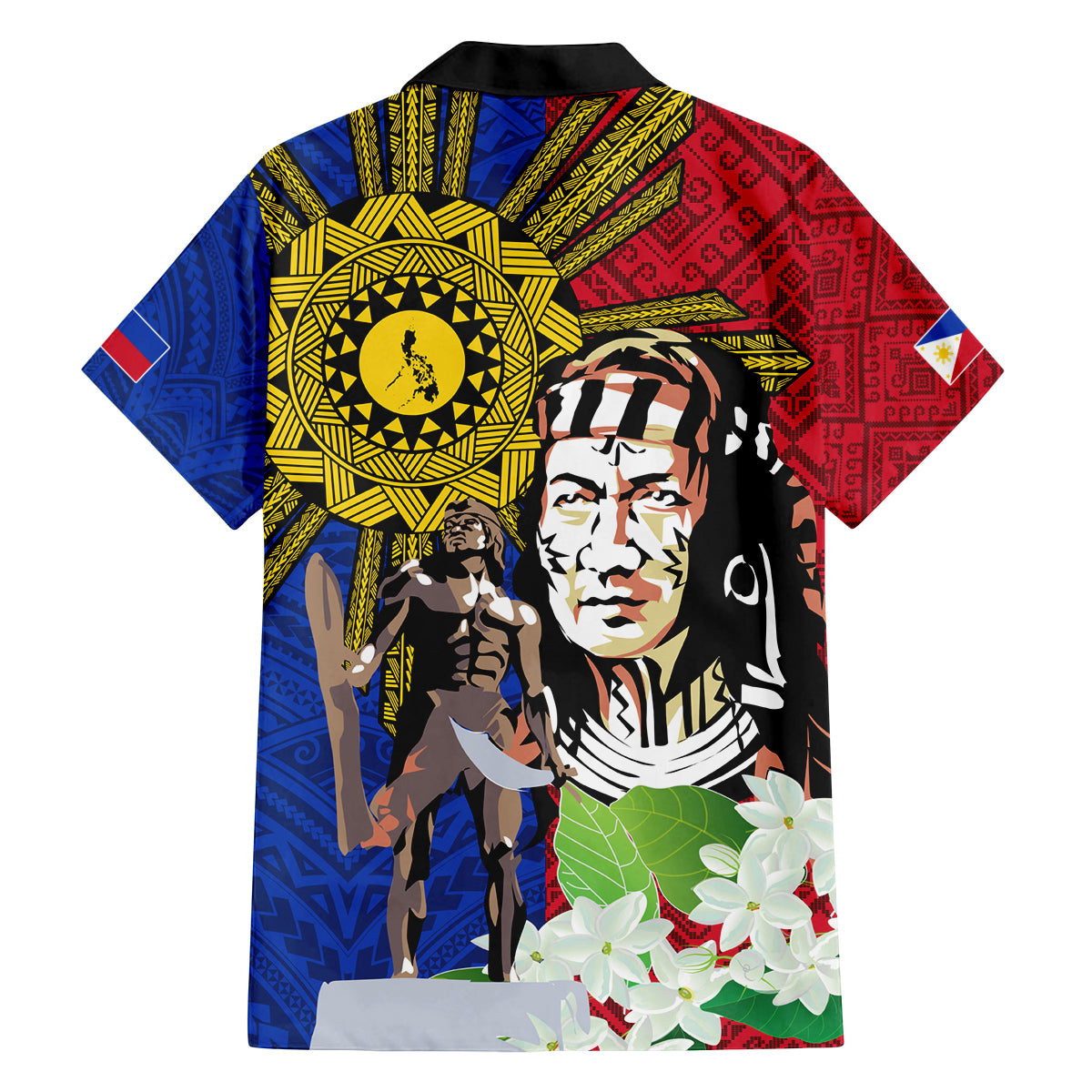 Philippines Lapu-Lapu Family Matching Summer Maxi Dress and Hawaiian Shirt Filipino Sun Tattoo With Yakan Pattern LT03 - Polynesian Pride