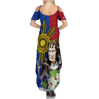 Philippines Lapu-Lapu Family Matching Summer Maxi Dress and Hawaiian Shirt Filipino Sun Tattoo With Yakan Pattern LT03 - Polynesian Pride