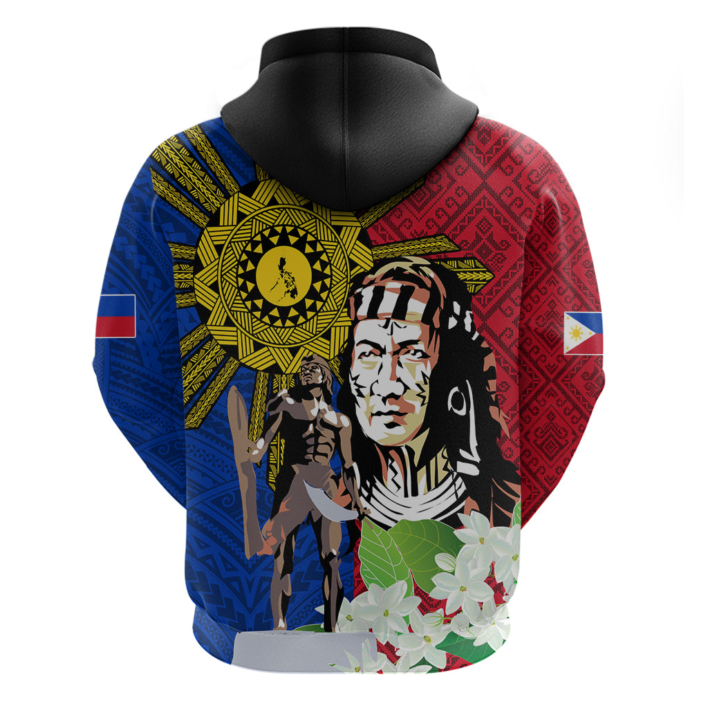 Philippines Lapu-Lapu Hoodie Filipino Sun Tattoo With Yakan Pattern LT03 - Polynesian Pride