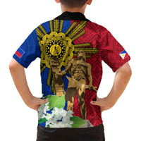 Philippines Lapu Lapu King Jasmine Flowers Family Matching Tank Maxi Dress and Hawaiian Shirt Filipino Sun Tattoo LT03 - Polynesian Pride