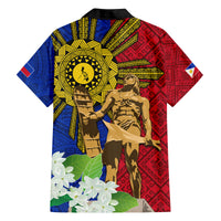 Philippines Lapu Lapu King Jasmine Flowers Family Matching Tank Maxi Dress and Hawaiian Shirt Filipino Sun Tattoo LT03 - Polynesian Pride