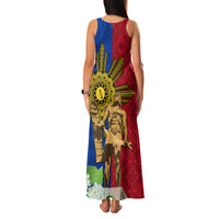 Philippines Lapu Lapu King Jasmine Flowers Family Matching Tank Maxi Dress and Hawaiian Shirt Filipino Sun Tattoo LT03 - Polynesian Pride