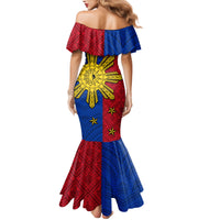 Philippines Sun Batok Tattoo Family Matching Mermaid Dress and Hawaiian Shirt Polynesian and Yakan Pattern LT03 - Polynesian Pride