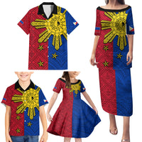 Philippines Sun Batok Tattoo Family Matching Puletasi and Hawaiian Shirt Polynesian and Yakan Pattern LT03 - Polynesian Pride