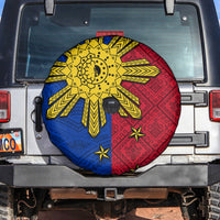 Philippines Sun Batok Tattoo Spare Tire Cover Polynesian and Yakan Pattern LT03 Red - Polynesian Pride