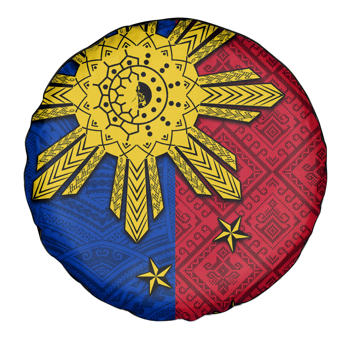 Philippines Sun Batok Tattoo Spare Tire Cover Polynesian and Yakan Pattern LT03 - Polynesian Pride